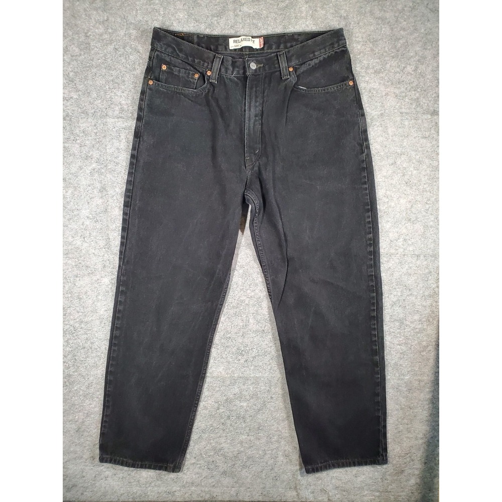 Vintage Levis‎ 550 Jeans Mens 38x32 Fits 36x31 Black Relaxed Fit Y2K Grunge Punk